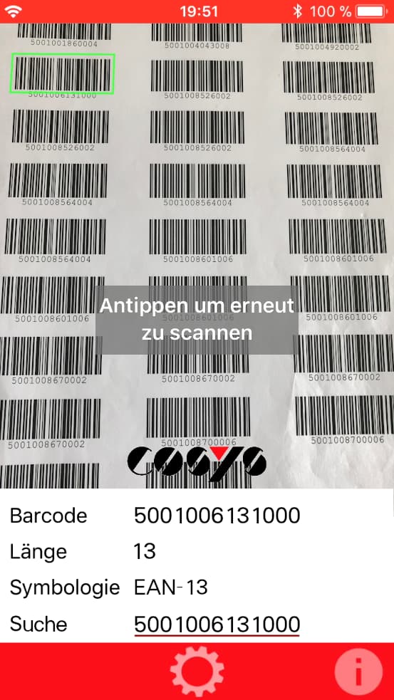 Search and Find Barcode Scanning