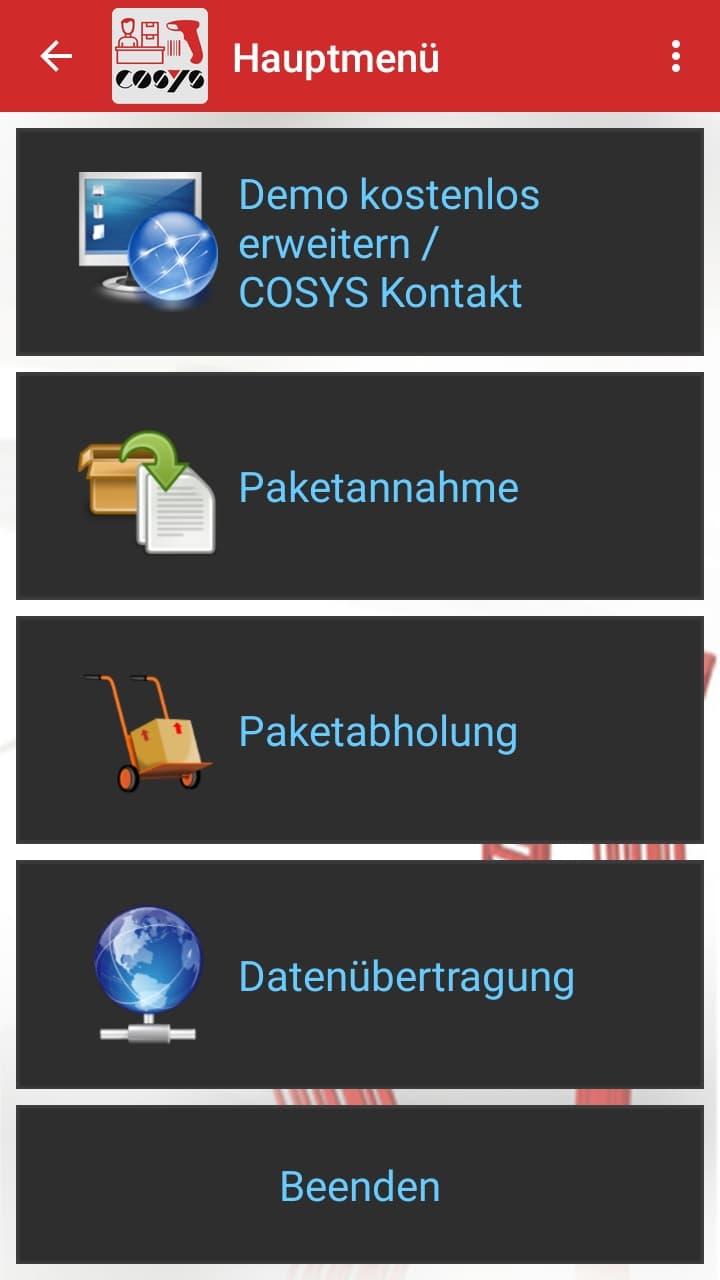 Demo erweitern Paketshop App