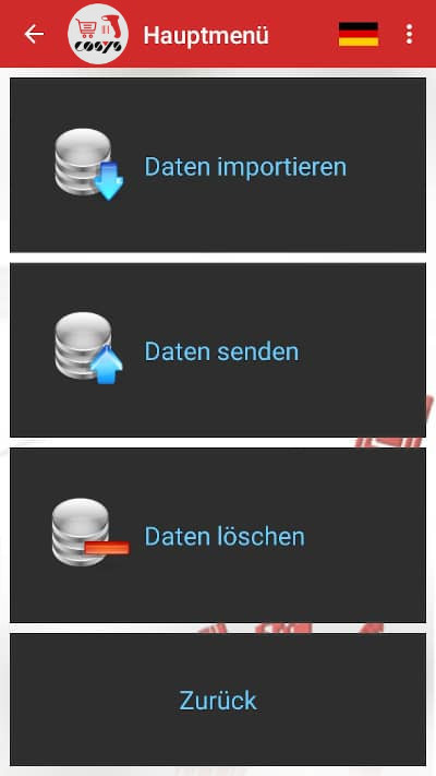 COSYS POS Food App Datenübertragung COSYS POS Food App Datenübertragung