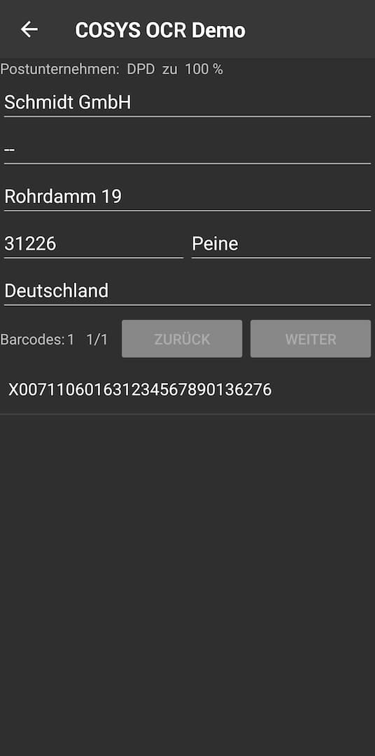 COSYS Search and Find Barcode Scanner App
