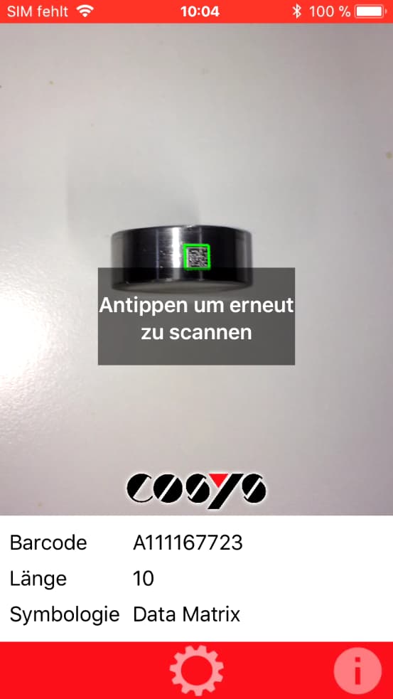 COSYS DPM Scanner App COSYS DPM Scanner App